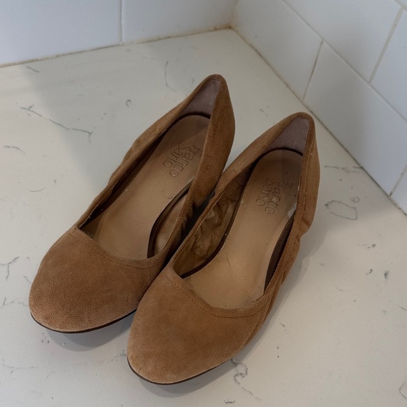 Franco Sarto Shoes - Franco Sarto Elegant Tan Suede Women's Shoes Size: 8.5
